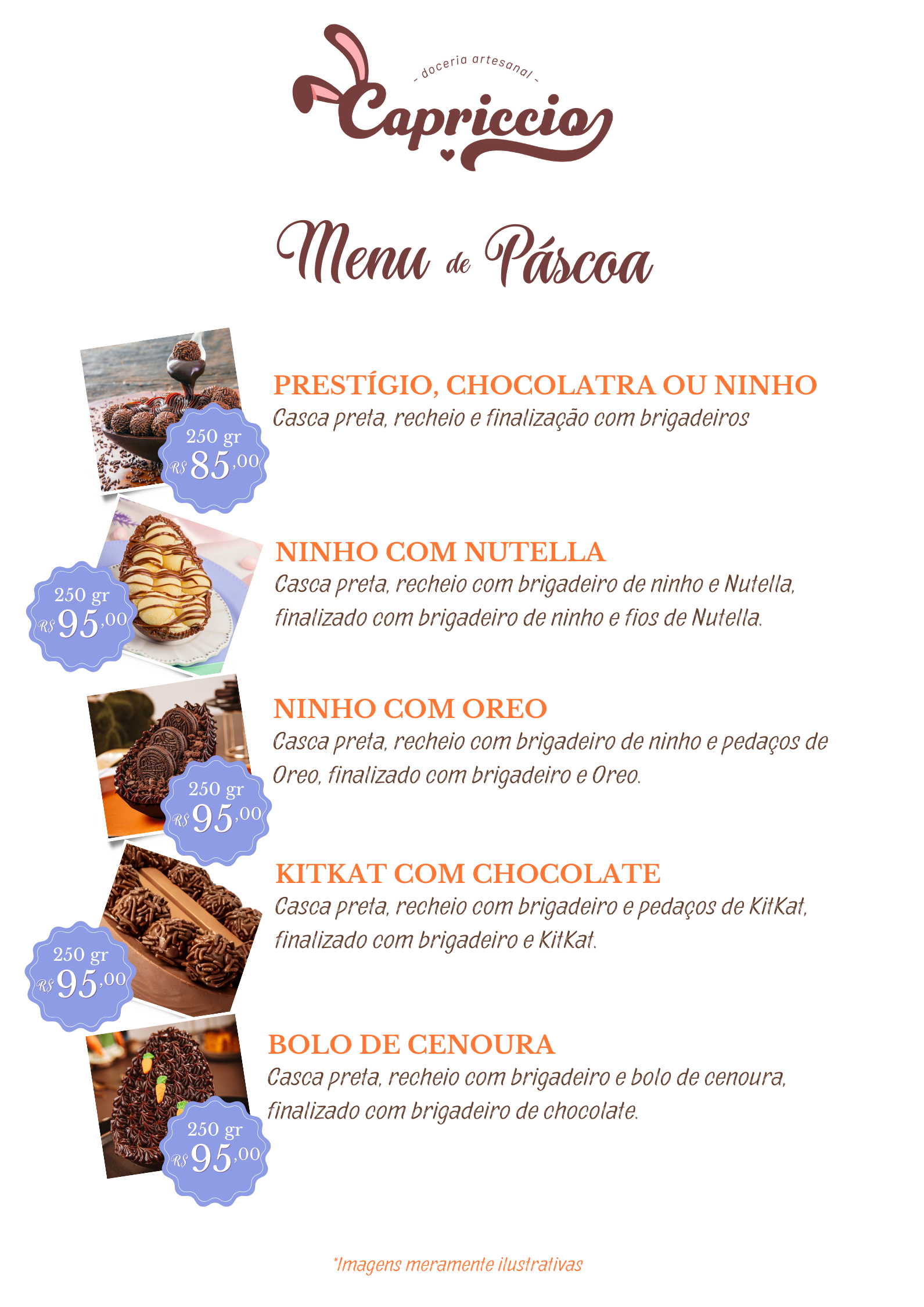 Cardápio Páscoa 2026